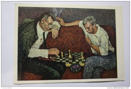 JEU - ECHECS - Weinstein M.I. "Chess". OLD SOVIET Art POSTCARD. 1969 - Echecs