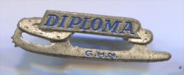 FIGURE SKATING - DIPLOMA, Vintage Pin, Badge - Kunstschaatsen