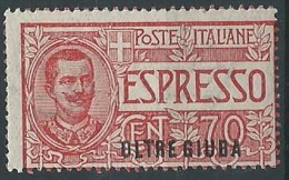 1926 OLTRE GIUBA ESPRESSO 70 CENT MNH ** - G135 - Oltre Giuba