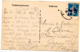 CP De Oran Séguin (10.08.1926) Pour Gagny_Algérie - Lettres & Documents