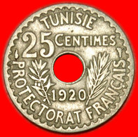 * PROTECTORATE Of FRANCE★ TUNISIA ★ 25 CENTIMES 1920! Muhammad Al-Nasir Bey (1906-1922) LOW START★ NO RESERVE! - Tunisia