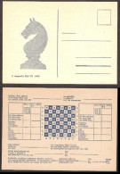 Chess Schach Echecs Ajedrez Chess Correspondence Postcard Latvia Piece Knight MNH - Schaken