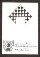 Chess Schach Echecs Ajedrez Germany Postcard GSM Chess Philatelic Society MNH - Schaken