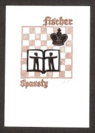 Chess Schach Echecs Ajedrez Estonia Postcard MNH Fisher - Spassky (small Tigage Author A. Tammsaar) - Chess