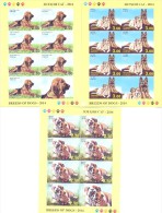 2014. Tajikistan, Breeds Of Dogs, 3 Sheetlets Of 7v + Label,   IMPERFORATED,  Mint/** - Tagikistan