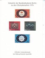 Jeux Olympiques 1976, Document Feuillet Projet Allemagne Berlin - Hiver 1976: Innsbruck