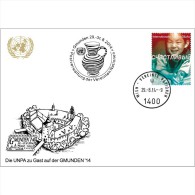 ONU Vienne 2014  - White Card GMUNDEN 29-31 8 2014 - Bonheur - Cartes-maximum