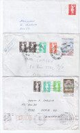 3 Envelope France / BULGARIA ,Bulgarie (Marianne ) - Lettres & Documents