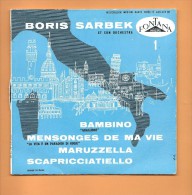 45 T FONTANA: 4 Titres Boris Sarbek Et Son Orchestre, - Instrumental