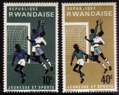 RWANDA    N° 161+ 164 * *     Football Soccer Fussball - Unused Stamps
