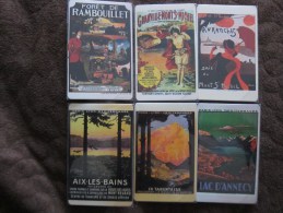 French Old Poster/advertisement, Six Mint Cards - Pubbliche Pubblicitarie