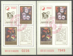 Jugoslawien – Yugoslavia 1990 Postal Tax – Solidarity Perforate And Imperforate Booklets Used (special Red Cancel) - Carnets