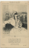 Estampe Par Gavarni Scenes De Carnaval 1847 Femme Masquée Lanterne Diogene - Carnaval