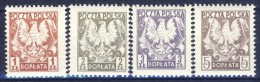 ##Poland 1980. Postal Dues. Michel 165-68. MNH(**) - Segnatasse