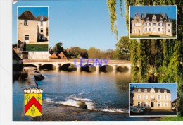 CPM De LA TRIMOUILLE (86) - Le Pont - Château LA RIVIERE - Château REGNIER - MAIRIE - La Trimouille