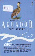 Télécarte Japon  OISEAU * BIRD * VOGEL *AGUADOR  (4081) PHONECARD JAPAN * TELEFONKARTE - Galline & Gallinaceo
