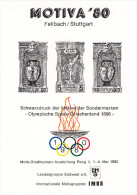 Olympiques 1896 Grece, Feuillet Motiva 1980 Stuttgart Allemagne - Estate 1896: Atene