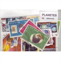 Planetes - 50 Timbres Differents - Tous Pays - Collections