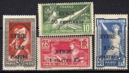 Syrie N° 122 / 25  X Timbres De France (Jeux Olympiques Surchargés : Les 4 Valeurs Trace De Charnière Sinon TB - Unused Stamps