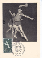 Sports Hand-Ball, Carte Maximum France 1970 Paris, Championnat Du Monde - Handball