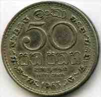 Sri Lanka Ceylon 50 Cents 1963 KM 132 - Sri Lanka