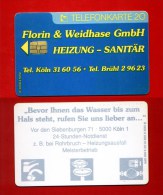 GERMANY: K-636 01/92  "Florin & Weidhase GmbH" Rare (2.000ex) Used - K-Reeksen : Reeks Klanten