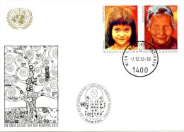 ONU Vienne 2012  - White Card Numiphil 7-8 12 2012 "Indigene Menschen" - Cartes-maximum