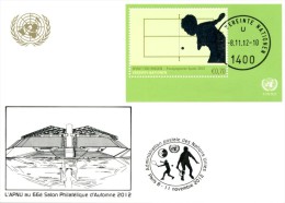 ONU Vienne 2012  - White Card Paris 8-11 Novembre 2012 "Sport Für Frieden" - Cartes-maximum