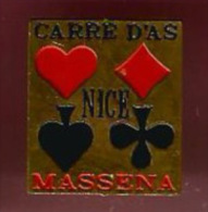 40447-Pin's.Nice Massena.carré D'as.poker.jeux De Cartes.. - Judo