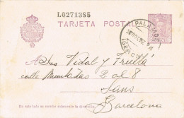 11188. Entero Postal  PALAMOS (Gerona) 1927, Num 57n - 1850-1931