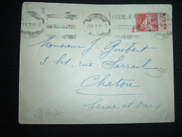 LETTRE TP 50C DE CARNET + PUBLICITE VIN FIN D'ALGERIE KEBIR OBL.MEC.23 II 37 - Cartas & Documentos