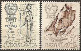 YUGOSLAVIA 1962 15th Anniversary Of U.N.E.S.C.O. Save Nubian Monuments Set MNH - Nuovi