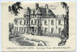 BOURNEMOUTH : WINDSOR COURT HOTEL, BODORGAN ROAD / ADDRESS - BRIGHTON, COOMBE ROAD - Bournemouth (bis 1972)