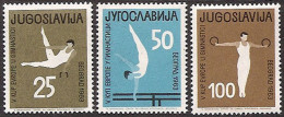 YUGOSLAVIA 1963 5th European Cup Gymnastic Championships Set MNH - Unused Stamps