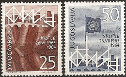 YUGOSLAVIA 1964 1st Anniversary Of Skopje Earthquake Set MNH - Unused Stamps