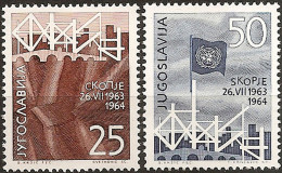 YUGOSLAVIA 1964 1st Anniversary Of Skopje Earthquake Set MNH - Ongebruikt