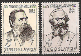 YUGOSLAVIA 1964 Centenary Of “First International” Set MNH - Ungebraucht