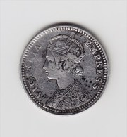 @Y@    BRITISH INDIA  1/4 Rupee Victoria 1886 B ( 2784) - Indien