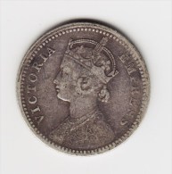 @Y@  British India 1/4 Rupee Victoria 1891 C ( 2780) - Indien