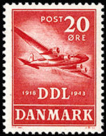 Dinamarca 0291 (*) Foto Estandar. 1943. Sin Goma - Ungebraucht
