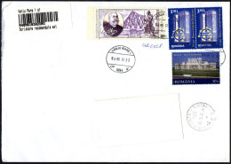 ROMANIA VANJU MARE 2012 - REGISTERED - EUROPEAN CENTRAL BANK / PALACE OF THE PARLIAMENT / ENGINEERING: ANGHEL SALIGNY - Postmark Collection