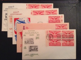 US 1949 FDCs (x5) - 200th Anniversary, Alexandria Virginia Covers - Other & Unclassified
