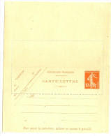 CIRC2BIS- FRANCE CARTE LETTRE SEMEUSE CAMEE 10c DATE 318 VARIETE DE PIQUAGE - Cartes-lettres