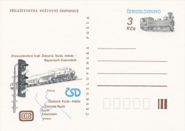 I0101 - Czechoslovakia / Postal Stationery (1991) The Reopening Of The Railway Line Zelezna Ruda - Bayerisch Eisenstein - Postcards