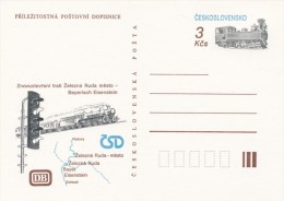 I0101 - Czechoslovakia / Postal Stationery (1991) The Reopening Of The Railway Line Zelezna Ruda - Bayerisch Eisenstein - Cartes Postales