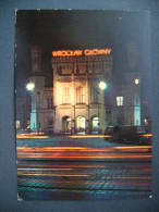 Poland: WROCLAW - Dworzec Glowny - Railway Station - Night View - 1971 - Poland