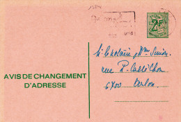 13241# AVIS DE CHANGEMENT D´ ADRESSE LION HERALDIQUE Obl ARLON 1973 - Addr. Chang.