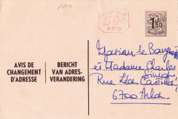 13244# BERICHT VAN ADRESVERANDERING AVIS DE CHANGEMENT D´ ADRESSE LION HERALDIQUE Obl BRUXELLES 1972 - Avviso Cambiamento Indirizzo