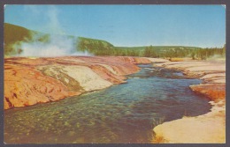 USA - Yellowstone National Park, Firehole River And Old Faithful, Hot Springs PC - Yellowstone