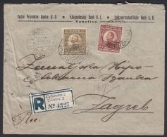 Yugoslavia 1923, Registered Cover Subotica  To Zagreb W./postmark Subotica - Covers & Documents